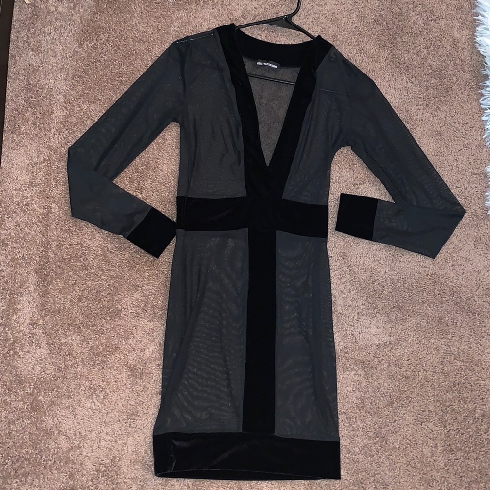 Black mesh dress